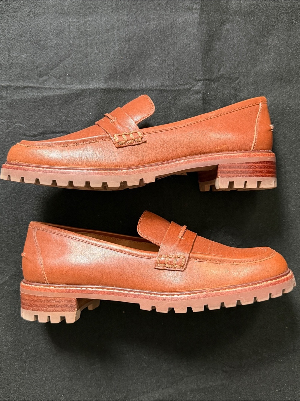 Madewell Corine Lugsole Loafer Women's Size 7 Camel Brown Leather - Picture 11 of 13